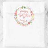 誕生日カスタムギフトラベルシール ラウンドシール (バッグ)