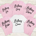 誕生日カスタムクイーンとクルー分隊グループパーティー Tシャツ<br><div class="desc">次の誕生日パーティーで声明を出したいか？そし買て、パーティーの全員のための誕生日グループシャツと最もおもしろいと思い出に残る写真を持っている！これらのスタイリッシュティーは、女の子、男の子、さらには大人に最適である。彼らは贈り物を作るだけでな素晴らしく、忘れられない救済誕生日の経験を作成するだろう。何を待ってる？今日買パーソナライズされたは誕生日グループシャツ！</div>