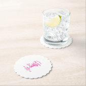 誕生日カスタムコースター60ピンクエスプレッソマルティーニ ペーパーコースター (インサイチュ)