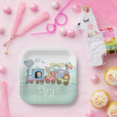 誕生日カスタムサインチュガチュガチョーチョ ペーパープレート (パーティー)