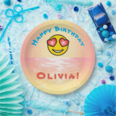 誕生日カスタムサンセット ペーパープレート (パーティー)