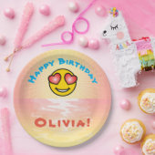 誕生日カスタムサンセット ペーパープレート (パーティー)