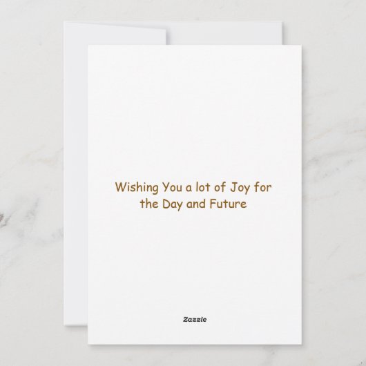 誕生日カスタムサンフラワーズフローラ シーズンカード (裏面)