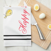 誕生日カスタムタオル キッチンタオル (四つ折り)