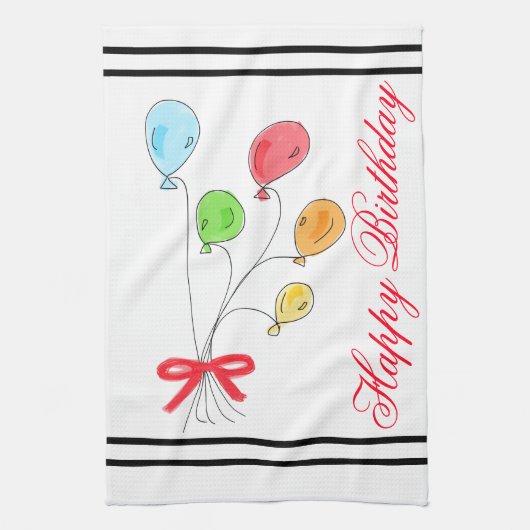 誕生日カスタムタオル キッチンタオル (縦)
