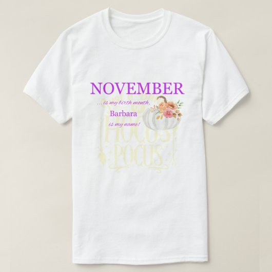 誕生日カスタムティー Tシャツ (デザイン正面)