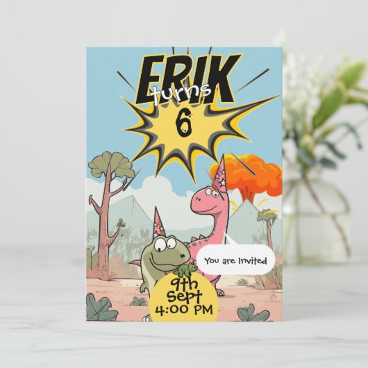 誕生日カスタムディノ第6ディノ恋人ボーイズ 招待状 (スタンド正面)