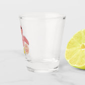 誕生日カスタムピンクガールシックカスタムホテル ショットグラス (右)