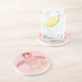 誕生日カスタムピンクガールシックコースター コースター (側面)