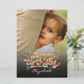 誕生日カスタムフォトグリーティングカーパーソナライズされたド (スタンド正面)