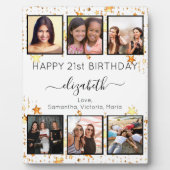 誕生日カスタムフォトコラージュ白黒友達 フォトプラーク (正面)