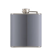 誕生日カスタムフォトコラージュ銀色の友人 フラスク (裏面)