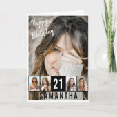 誕生日カスタムフォトコラージュ カード (正面)