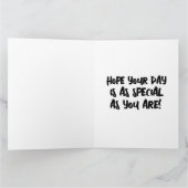 誕生日カスタムフォトスモダンクリプト挨拶カード カード (内部)