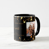 誕生日カスタムフォト黒金ゴールド最高の友達 マグカップ (正面右)