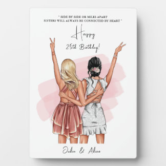 誕生日カスタムフレンズポートレート – ピンク フォトプラーク