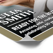 誕生日カスタムマガジンカバー、女性ポートレート ポスター (角)