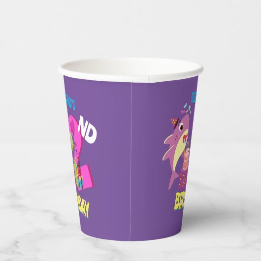 誕生日カスタムマムームアウンティパダディシャーク 紙コップ (右)