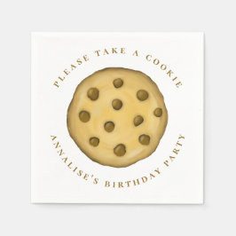 誕生日カスタムミニマリストPlease Take A Cookie スタンダードカクテルナプキン