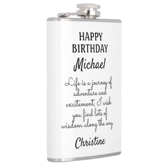 誕生日カスタムメッセージ フラスク (右)