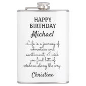 誕生日カスタムメッセージ フラスク (正面)
