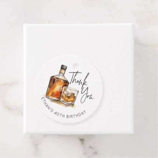 誕生日カスタムメンズウイスキーありがとうラベル フェイバータグ (インサイチュ)