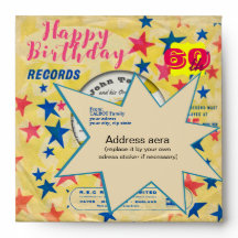誕生日カスタムレトロレコード45 RPM E