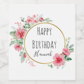 誕生日カスタムワインボトルラベル ワインラベル (シングルラベル)