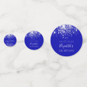 誕生日カスタム光王室の銀グリッター粉 コンフェッティ (正面)