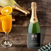 誕生日カスタム写真おもしろいファクトbio black guys man スパークリングワインラベル