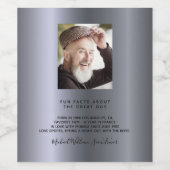 誕生日カスタム写真おもしろいファクトbiosilver guy ワインラベル (シングルラベル)