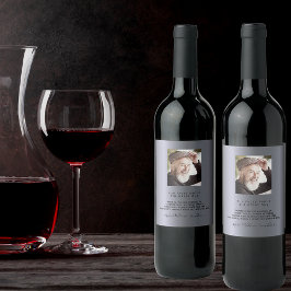 誕生日カスタム写真おもしろいファクトbiosilver guy ワインラベル