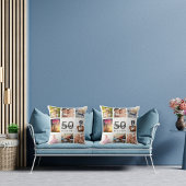 誕生日カスタム写真コラージュ女性ホワイト クッション