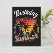 誕生日カスタム夏パーティービーチお祝い 招待状 (スタンド正面)