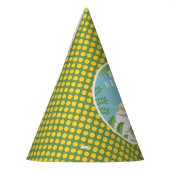 誕生日カスタム恐竜トリケラトプエイジングリーン パーティーハット (左)