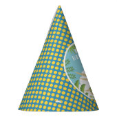 誕生日カスタム恐竜トリケラトプanyエイジブルー パーティーハット (左)