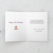 誕生日カスタム愛らしいダンプトラックソン詩カード 案内状 (内部)