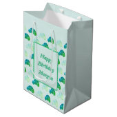 誕生日カスタム抱き枕 – 水彩カーパターン ミディアムペーパーバッグ (正面アングル)