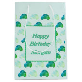 誕生日カスタム抱き枕 – 水彩カーパターン ミディアムペーパーバッグ (正面)