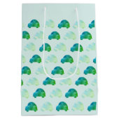 誕生日カスタム抱き枕 – 水彩カーパターン ミディアムペーパーバッグ (裏面)