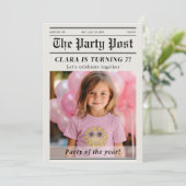 誕生日カスタム新聞の雑誌のカバーの呼び出し 招待状 (スタンド正面)