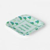 誕生日カスタム紙プレート – 水彩車 ペーパープレート (傾斜あり)