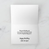 誕生日カスタム義理ヴィンテージシカ カード (内部)