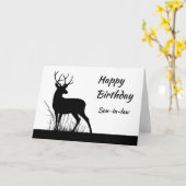 誕生日カスタム義理ヴィンテージシカ カード (黄色い花)