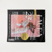 誕生日カスタム雑誌表紙の背景ファッション タペストリー (正面(横))