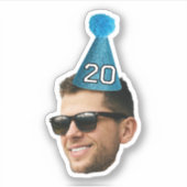 誕生日カスタム顔シール、シール顔ビニール シール (正面)