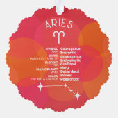 誕生日カスタム〔占星術の〕十二宮図アリ – フォトモダンデザイン オーナメントカード (裏面)