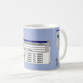 誕生日カスタムWindows 95コンピュータテーマ コーヒーマグカップ (正面右)