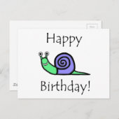 誕生日カタツムリ ポストカード (正面/裏面)