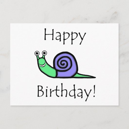 誕生日カタツムリ ポストカード (正面)